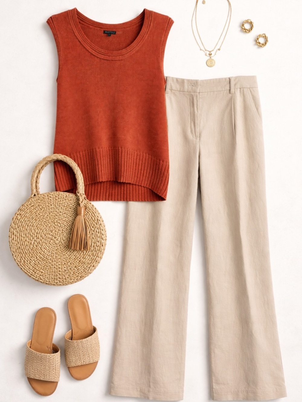 Old Navy Taylor Wide Leg Trousers Extra High Rise- Linen Blend Size: Large - Picture 4 of 5